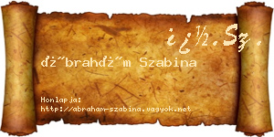 Ábrahám Szabina névjegykártya
