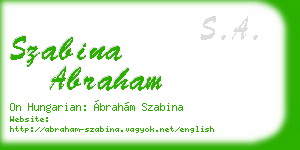 szabina abraham business card