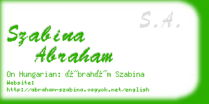 szabina abraham business card